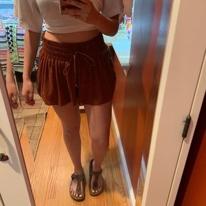 Zara Suede Flowy Shorts